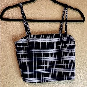 Black and white crop top